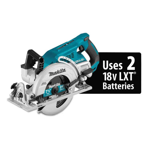 XSR01Z 36V Dual Battery Brushless Rear Handle 7 And A Quarter Inch Circular Saw Tool Only With X2 LXT Power 5100 RPM