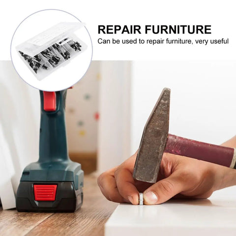 Black Aluminum Blind Rivets Kit 120 Pcs Assortment with Burr Free Pull Rods used for furniture repair