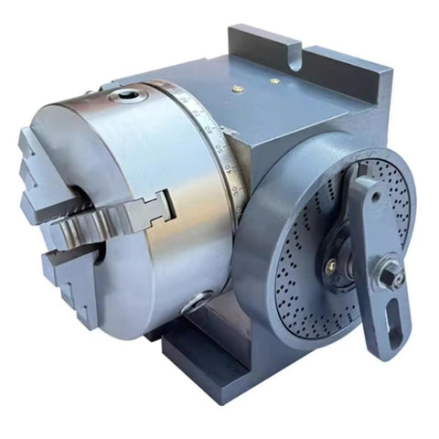 Six Inch 3 Jaw Chuck Indexing Head Built Like A Tank For Horizontal Or Vertical CNC Milling and Drill Press Work. Metal rotary table.
