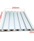 Top Shelf T Slot Aluminum Extrusion Profile 20x24mm, Straight Shooter Guide Rail Frame For CNC Routers And 3D Printers, 240mm wide