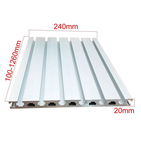 Top Shelf T Slot Aluminum Extrusion Profile 20x24mm, Straight Shooter Guide Rail Frame For CNC Routers And 3D Printers, 240mm wide