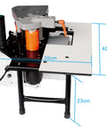 Portable Wood Edge Banding Machine With PVC Glue Pot Double Sided Gluing 1200W Manual Feed, dimensions visible