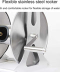 Heavy Duty Badass Retractable Hose Cart Stainless Steel Garden Hose Reel No Hassle Wall Mount with flexible stainless steel rocker
