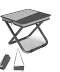 Ultralight Collapsible Stool For Camping And Travel Grab And Go Portable Chair Handbag Style Pocket Foldable Seat For Fishing Hiking And Outdoor Adventures Durable Gray Carbon Steel Build With Stable Foot Pads
