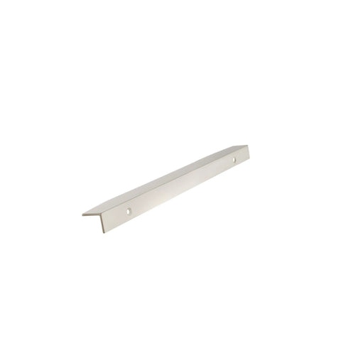 Polished Nickel Edge Cabinet Pull Aloft 8 And 9 Sixteenth Inch Center To Center Modern Drawer Pull for flat front cabinets