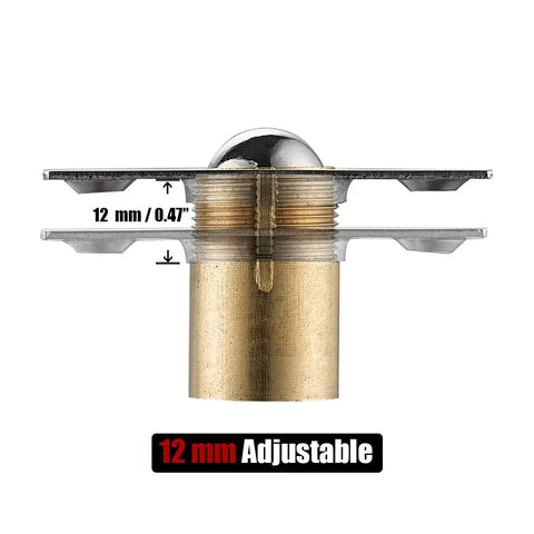 Stainless Steel Closet Door Ball Catch Hardware Kit With Adjustable Ball And Strike Plate Brushed Satin Finish side view