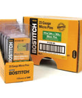 23 Gauge Headless Pin Nails 1-3/16 Inch Finish-Coated Chisel Point, 3000 Pack boxes for pin nailer use