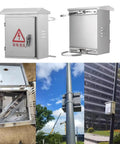 Stainless Steel IP67 Outdoor Electrical Enclosure With Mounting Kit Wall Mounted Control Box For Electrical Equipment Heavy Duty All Weather Resistant Junction Box 60x25x80 Cm Or 60x30x80 Cm 304 Grade, wall-mounted stainless steel box