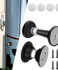 Magnetic RV Door Stopper Set 2 Pack Stainless Steel Door Catch No Drilling Wall Mount For Camper Trailer Motor Home Boat Keeps Doors Open Hands Free Rust Proof
