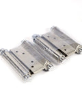 Double Action 3 Inch Stainless Steel Door Hinge With Adjustable Tension for Saloon Cafe Doors, two hinges wrapped in protective plastic