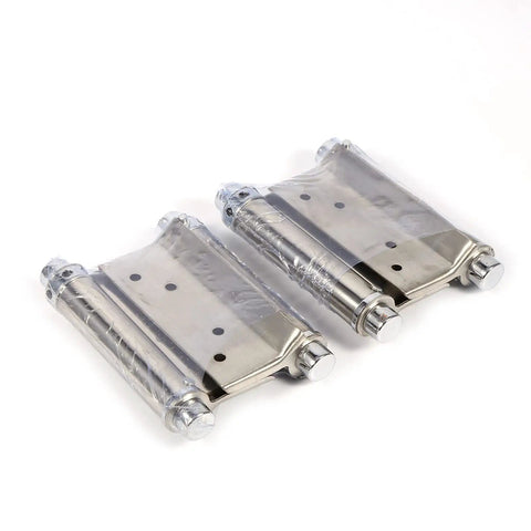 Two-Way Action Stainless Steel Door Hinge 3 Inch With Adjustable Tension, Rust-Resistant 1.5mm Thick, Ideal for Saloon Cafe Bar Swing Doors, 2 Pack