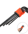 Pro Grade 2 Set High Carbon Steel Hex Wrenches With Ball And Flat Ends For Tightening Bike Bolts And Pro Maintenance Work That Hits Different Without The Hand Pain Or Slip Ups. hex key set with sizes 1.5-10 mm in orange holder