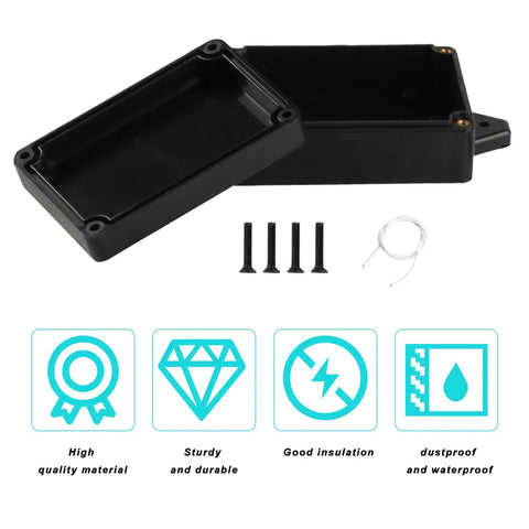 4 Pack IP65 Waterproof Junction Box Outdoor Plastic Electrical Project Box Enclosure With Fixed Ear For Electronics