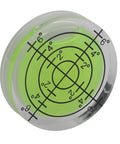 10PCS Circular for spirit Level 32mm Clear 10PCS Circular for on a clear base showing green liquid and degree markings.