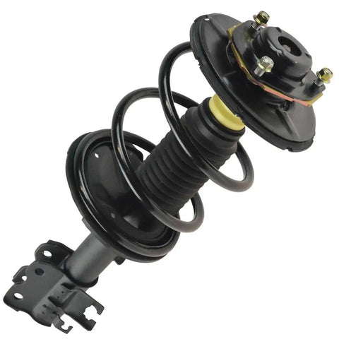 Top Shelf 12 Piece Front And Rear Steering And Suspension Kit For 2004 2008 Nissan Maxima includes black strut with coil spring.