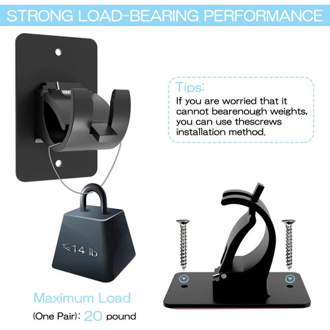 Stick On Curtain Rod Bracket Set 8 Pack No Drill Easy Mount Universal Plastic Holders strong load-bearing performance