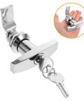 2 Pack Zinc Alloy Cam Cabinet Locks With Keys For RV Trailer Toolbox Doors with hand showing size comparison