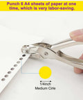 Handheld One Quarter Inch Single Hole Paper Punch With Built In Mess Free Waste Tray Eight Sheet Capacity Easy To Use For Crafts