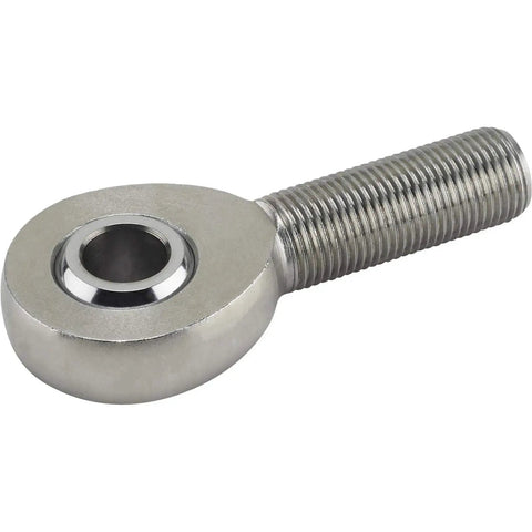 Shake Free Right Hand Male Heim Joint Rod End With 5/8-18 Thread And 1/2 Inch Bore Zinc Plated Steel Core close-up view