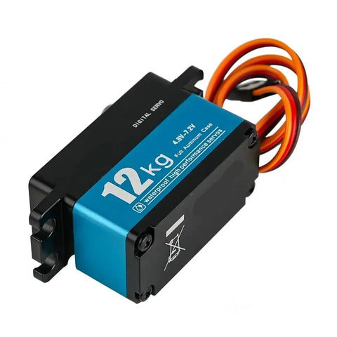 Rock Solid 12Kg Digital Servo With Ballistic Full Metal Casing Plus Pro Grade Carbon Brushed Mechanism for RC cars and robotics.