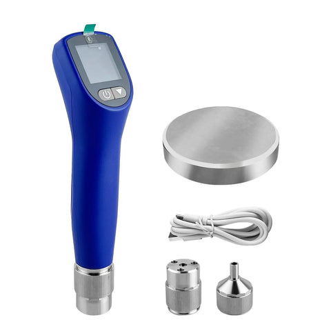 Portable Ultrasonic Hardness Tester With Dual Probes For Measuring HL HV HB HS HRA HRB HRC, handheld blue gauge with probes and cable