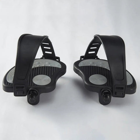 Adjustable Straps Bike Pedals For Exercise Bike With Nine Sixteen Inch Thread Compatible With Spin Indoor Stationary And Recumbent Bikes
