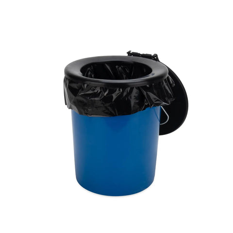 Rock Solid Five Gallon Portable Toilet Bucket With Snap On Seat And Lid Campout Ready For Hunting Or Rv Travel Delivers Slick Wipe Down Cleaning And Snug Secure Fit Every Time