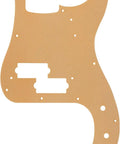 Pure Vintage Pickguard for 1958 Precision Bass Guitar, 10-Hole Mount, Gold Anodized Finish, Premium Celluloid Construction, Authentic Vintage Style Replacement Plate installed view