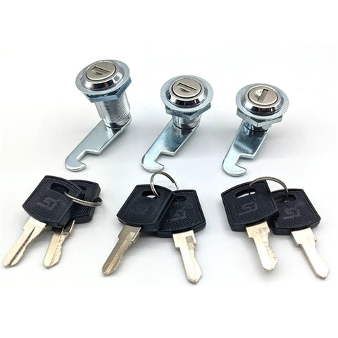 Adjustable Cam Lock Set 16mm 20mm 30mm For Outdoor Mailboxes File Cabinets Tool Boxes Lockers And Furniture Hardware Durable Weatherproof Metal Security Lock With Easy Install Fits Rarelock MX06 G, three with keys