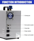 Heavy Duty Commercial Jewelry Steam Cleaner 1300W Professional Electric SteamJet showing cooling fan, foot switch socket and power switch.