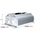 40V-90V To 12V Buck Converter 50A Beefy 600W DC-DC Step-Down Regulator dimensions label view