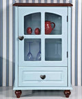 Heart Shaped Ceramic Cabinet Knob Set 15 Pieces Dope Glossy Finish with 3 Screw Lengths on blue cabinet doors