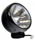 12 Volt Black Headlight Assembly Replacement For Baja Mini Bike MB200 With 35 Watt Bulb Included showcasing front side view