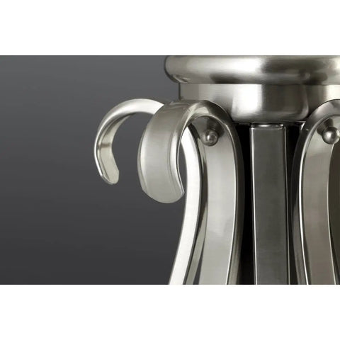 Detail of brushed nickel finish on Torino Three Light Bath And Vanity Fixture With Twenty Five Inch Width And Seven And Five Eighths Height