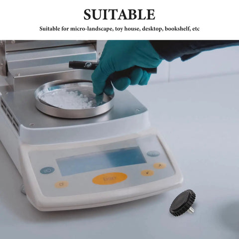 8 Pcs Non Slip Rubber Scale Feet Replacement With M10 Leveling Bolts For Digital Kitchen Electronic Jewelry And Food Scales, shown on a scale with weighing dish.