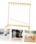 DIY Snake Shape Pendulum Energy Conservation Science Kit For Hands On Projects And Experiments, wooden frame with suspended spheres