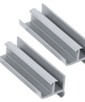 Gray Sliding Shower Door Bottom Track For One Half Inch And Three Eighth Inch Track Grooves, Durable Replacement Two Pack