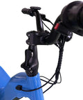 Beefy Aluminum BMX Conversion Stem Adapter For Folding Bikes And Folding Electric Bikes, Black Frost Finish, installed view