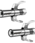 Beefy 12000 PSI Grease Gun Coupler 2 Pack With Quick Lock Release Dual Handle Fittings Leak Proof Zerk Adapters For Automotive Industrial And Farm Use