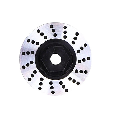 Upgrade Your Ride With This Sick Pongnas 4-TEC Drift Hex Rotor Caliper Pin Set Made From Tough CNC Milled 6061 Aluminum Alloy Brake Discs Screws And Pins Kit Perfect For 10 Scale RC Car Racing And Tuning front view of 6061 aluminum RC brake disc
