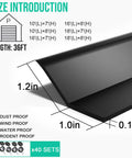 Heavy Duty Garage Door Seal Top And Sides Kit 36 Foot Black Flexible TPE Self Adhesive Weather Stripping Universal Replacement