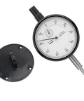 Rugged Pro Grade Dial Indicator Gauge with 0.01mm accuracy, 0-10mm range, aluminum alloy, shockproof, and rust resistant.