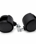 RuiJOTWAT 2Pcs Caster Wheels,for Oil-Filled Radiators Swivel Casters with Brakes Replacement Wheels for Electric Heaters and Furniture, close-up view.