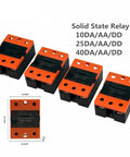 Zero Cross Solid State Relay For Single Phase DC To AC Control SSR 25DA 40DA Heavy Duty Industrial Relay With Wide Voltage And Current Options Rock Solid Sealed Housing For Tough Industrial Control Systems, 44.8x58.5mm
