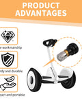 Tubeless Tire Valve Stems For Electric Scooters Ten Pack, Vacuum Valve Accessories; scooter and valve stem illustration