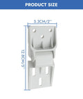 Two Pack Universal Freezer Hinges For Chest Freezers And Refrigerators, 3 Hole, 5.04 x 2.09 inches, Grey Plastic, Front View
