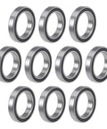 Deep groove ball bearings 6805-2RS, chrome steel, double sealed, 25mm ID x 37mm OD x 7mm wide, 12 pcs