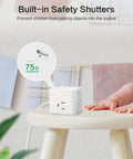 Ultra Compact Six Outlet Surge Protector With Three AC Outlets And Three USB Ports, 200 Joules, ETL Listed