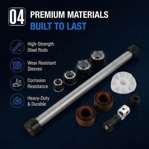 Beefed-Up Engine Cam Bearing Installation And Removal Tool Kit With 1-1/8 To 2-2/3 Inch Adapter displayed with components