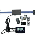 0 To 200 mm Digital Readout Scale With Remote LCD For Milling Machines And Lathes, Pro Grade Accurate 0.08 mm Precision, 0.01 mm Resolution, Inch Metric And Fraction Readouts, 2 In 1 Vertical And Horizontal Beam, with display and mounts